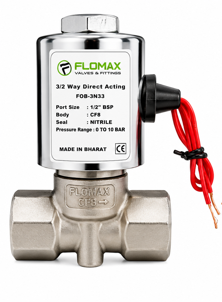 3/2 WAY DIRECT ACTING SOLENOID VALVE  (Normally Close)
